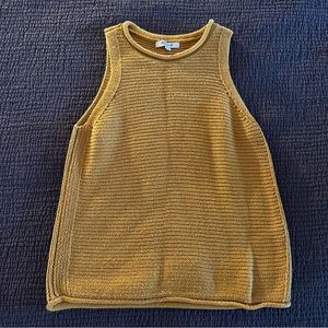 Mustard Brown Sweater Tank Top